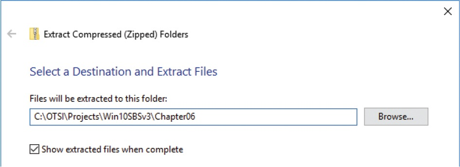 تعیین محل خارج کردن فایل ها از حالت فشرده در ویندوز 10
